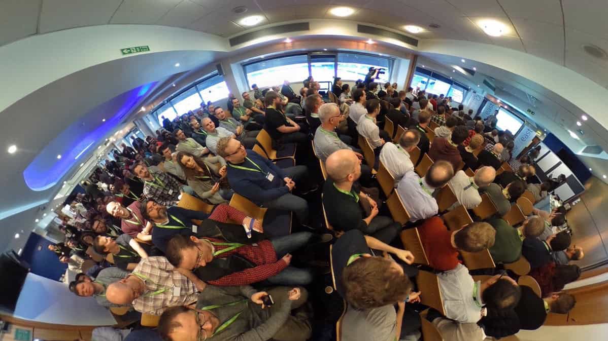 High attendance at a Suffolk Business conference or seminar in a modern, well-lit conference room.