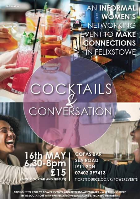 Enjoying colourful cocktails at a social event in Suffolk, perfect for networking and casual convers.