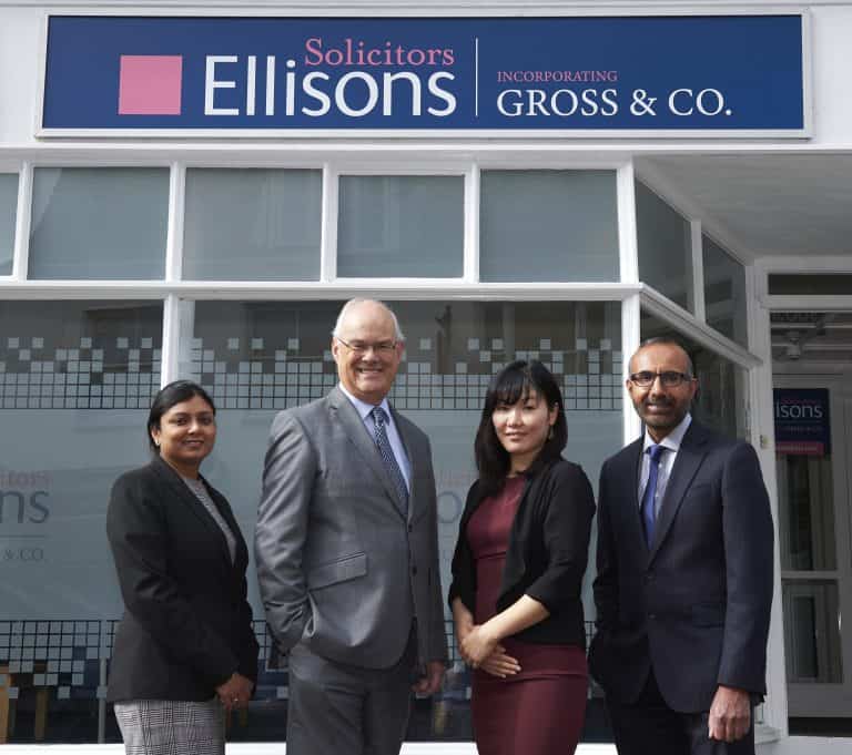 Suffolk Business lawyers team outside Ellisons Solicitors office in Suffolk.