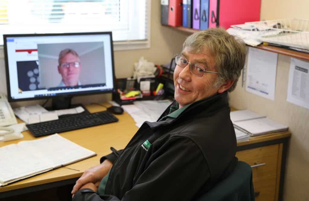 Mike Fisher of Resin Master in Rendlesham rceiving free legal advice from Prettys
