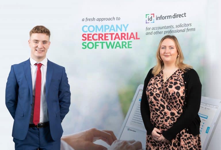 Business professionals discussing company secretarial software solutions in Suffolk.