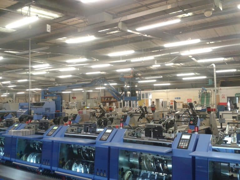 Factory manufacturing machinery and equipment in Suffolk industrial facility.
