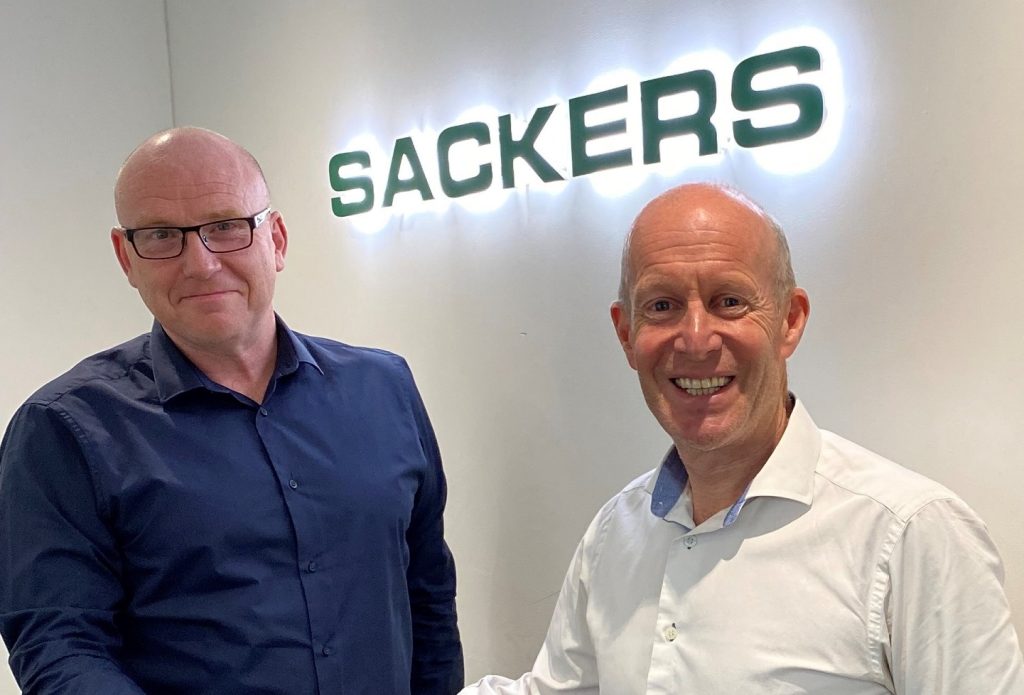 Gary Young, left, new COO at Sackers, with MD David Dodds
