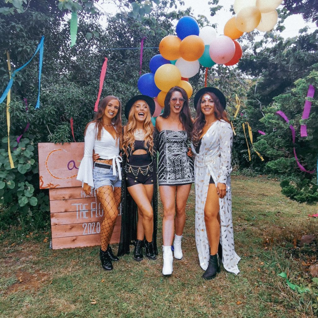 Boho & Bubbles founders Becky Roper, Caz Blaxell, Florence Irvine and Lucy Crush