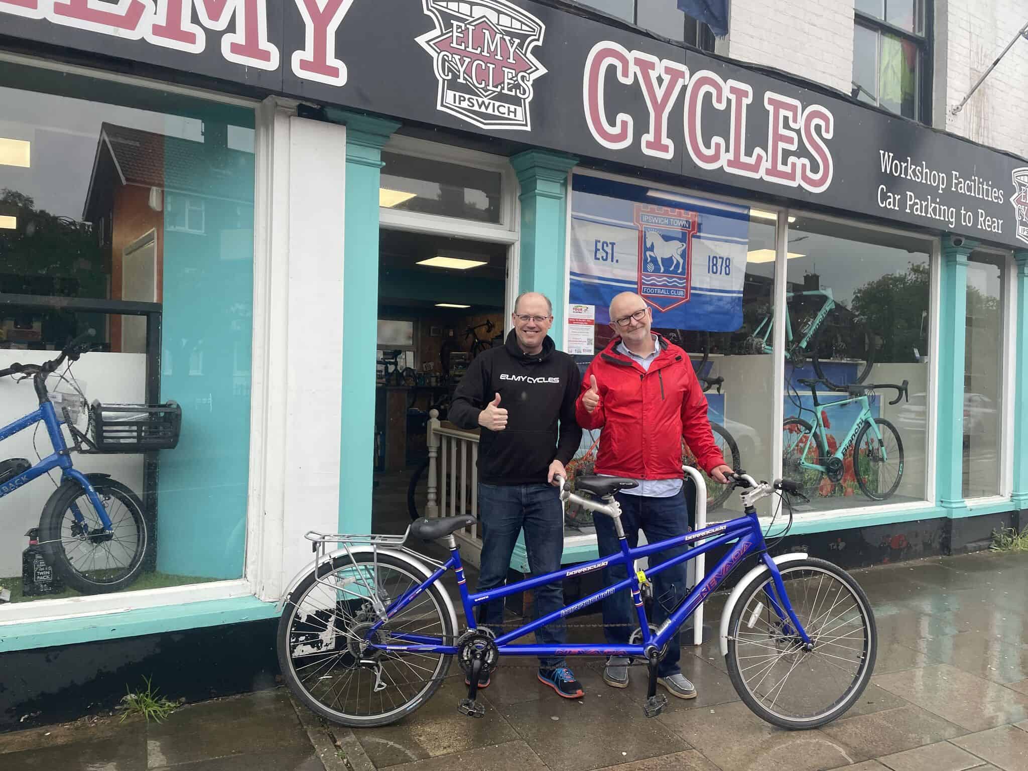 Ian and Elmy cycles. Ellisons solicitors