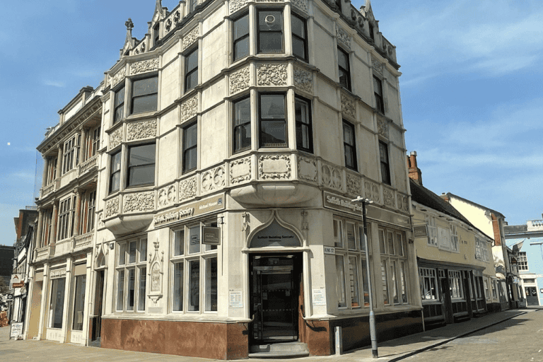 Historic Victorian building in Suffolk with ornate architectural details.