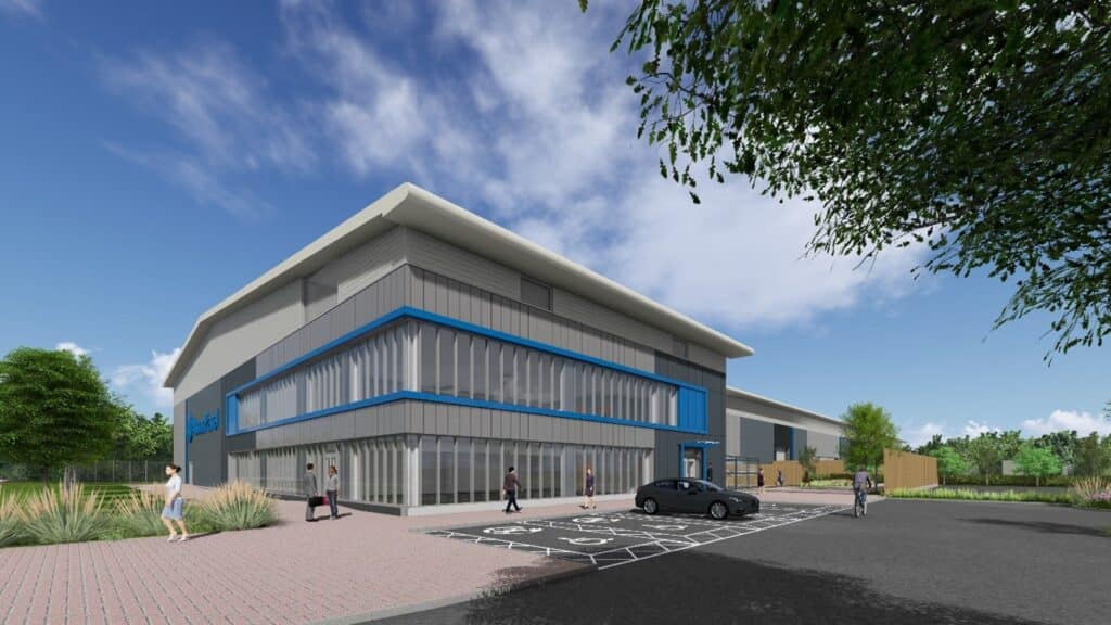 Artist's impression of Assan Panel's proposed new manufacturing facility at Gateway 14