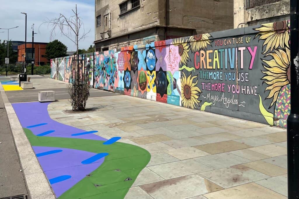 pavement art in Ipswich