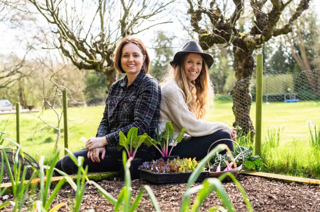 She Grows Veg co-founders Kate Cotterill and Lucy Hutchings