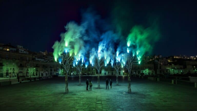 MISTREE: architectural cooling installation combines evaporative mist with programmable lighting
