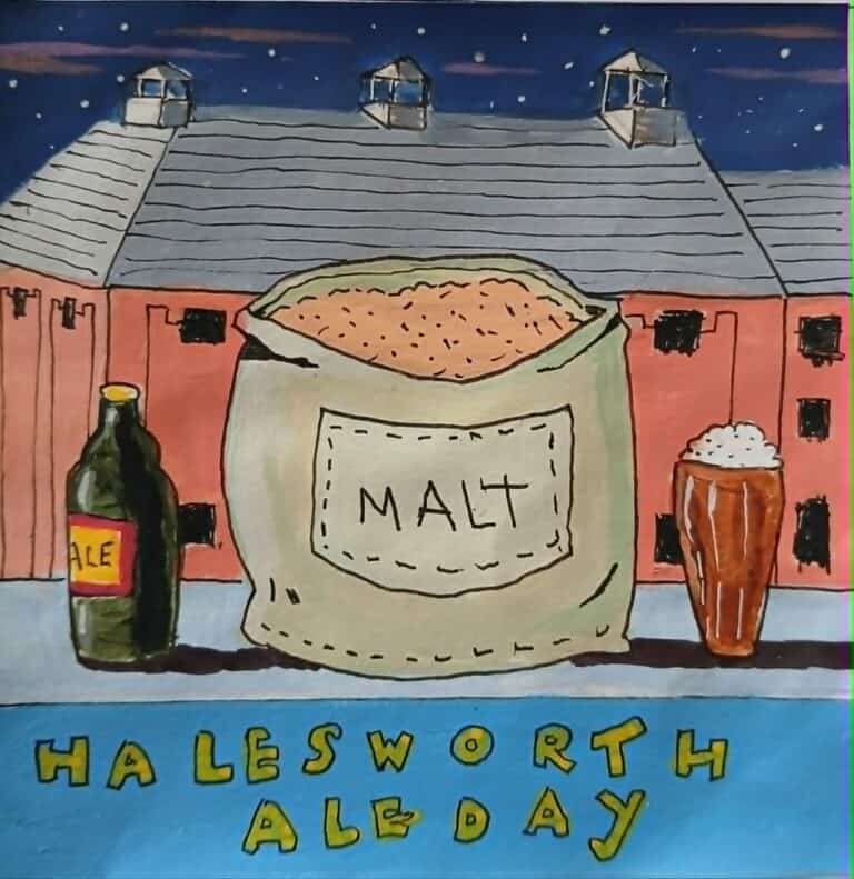 Halesworth Ale Day winning label design